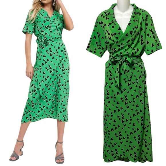 Never Fully Dressed Dresses & Skirts - NWT NEVER FULLY DRESSED Hearts Wrap Front Midi Dress 12